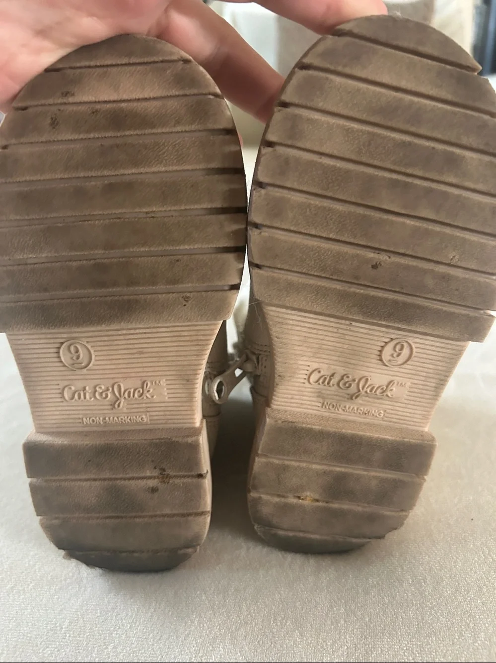 Target Kids Cream Ankle Buckle Boots